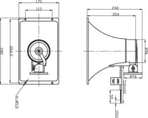 Hailer Horn Speaker 40 WATTS EH280