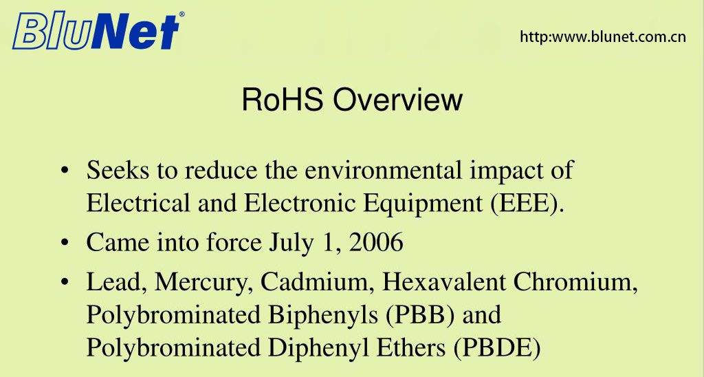 ROHS RESTRICTION